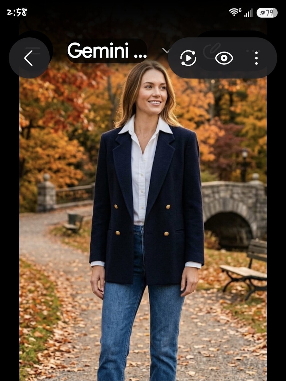 STEPHANIE ANDREWS Navy Blue Blazer  Size: 16